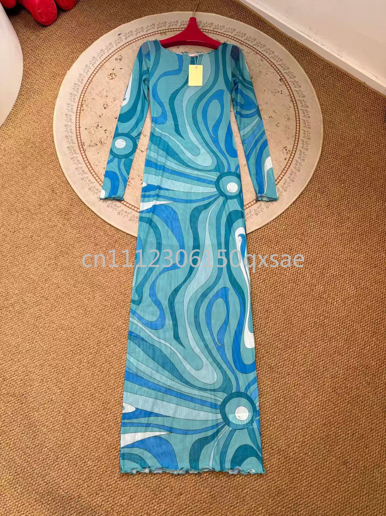 Women Fashion Brand Logo - Fashion Design Women's Blue Mesh Dresses