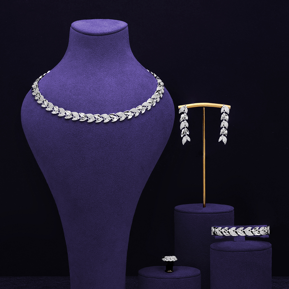Women Fashion Uae - Fashion Leaves Shape Women Jewelry Set