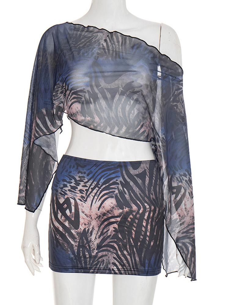 Kricesseen Sexy One Shoulder M - مراجعة Tie Dye Two Piece وسعره