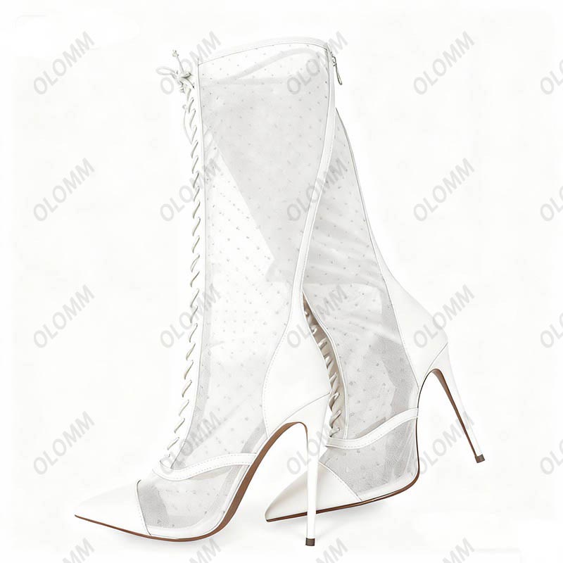 Olomm Artisan Crafted Sheer Me - مراجعة Women'S Fashion Knee High Boots وسعره