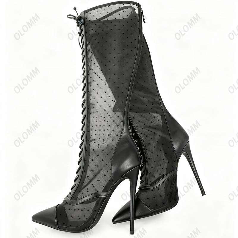 Olomm Artisan Crafted Sheer Me - مراجعة Women'S Fashion Knee High Boots وسعره