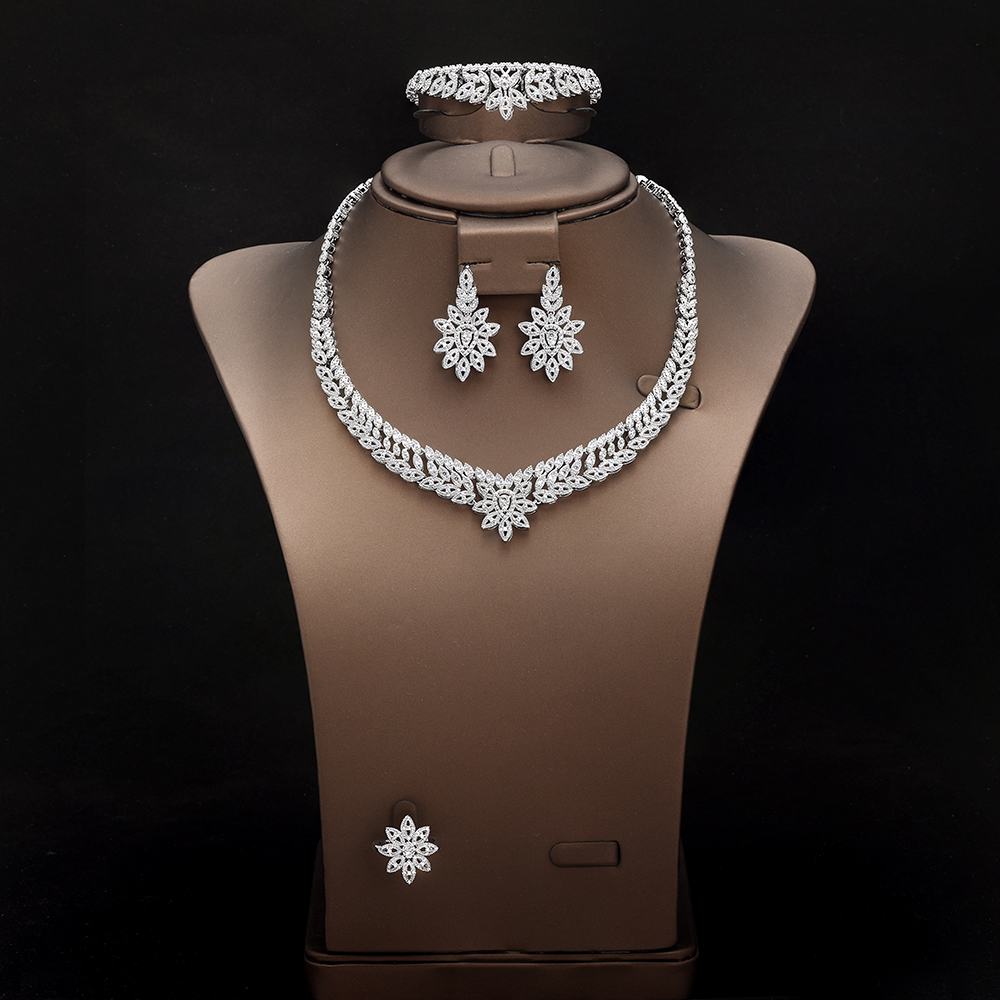 Trendy 4 Pieces Bride Zirconia - مراجعة Women Fashion Uae وسعره