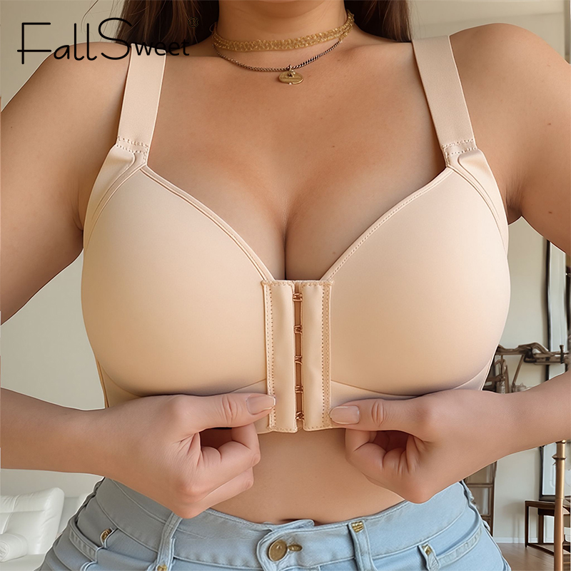 FallSweet Plus Size Wireless F - مراجعة Bra Top Seamless وسعره