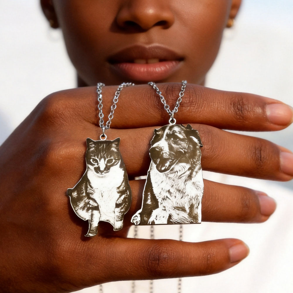 Custom Engrave Pet Photo Neckl - مراجعة Xl Women'S Fashion وسعره