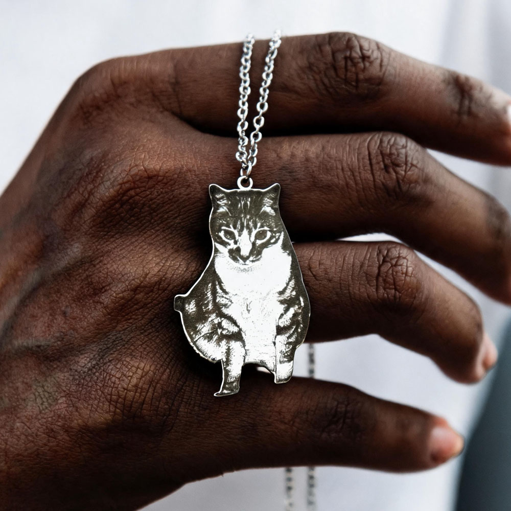 Custom Engrave Pet Photo Neckl - مراجعة Xl Women'S Fashion وسعره