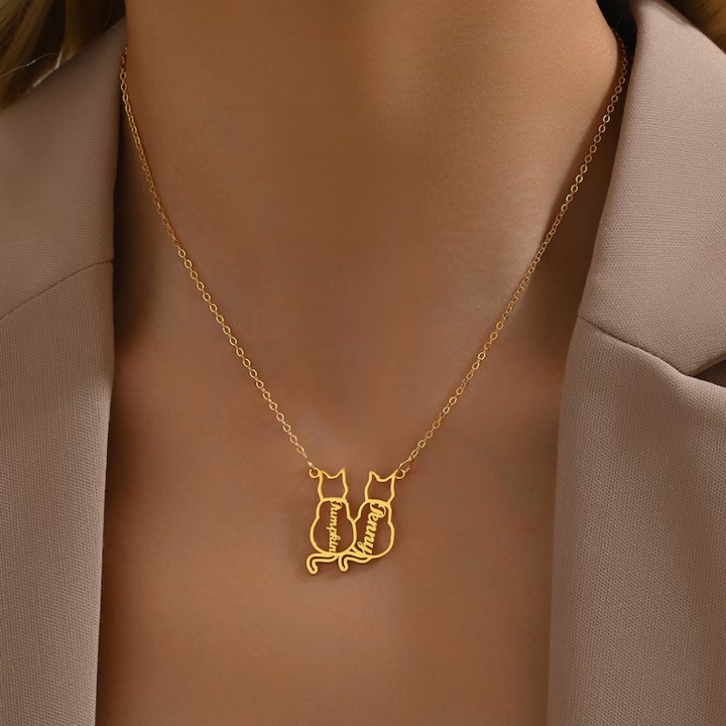 Personalized Cat Name Necklace - مراجعة Xl Women'S Fashion وسعره