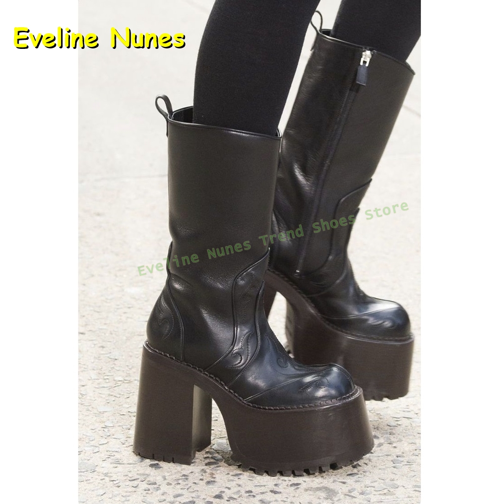 Embroidery Platform Knee High  - مراجعة Women'S Fashion Knee High Boots وسعره