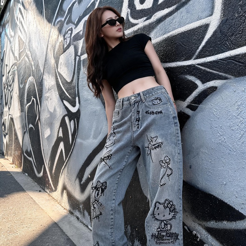Cute Keiokitty Rhinestone Graf - مراجعة Xl Women'S Fashion وسعره