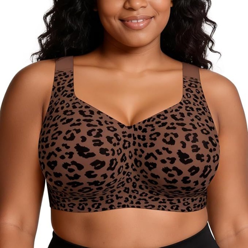 Leopard Jelly Bras No Underwir - مراجعة Bra Top Seamless وسعره