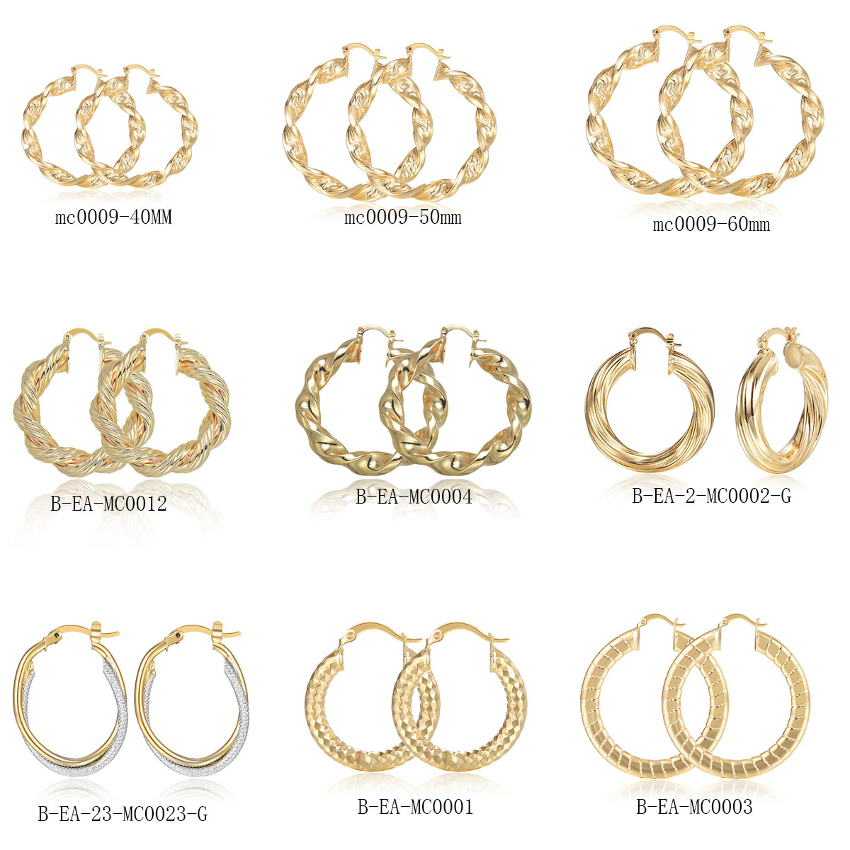 9 Pairs 18K Gold Plated Copper - مراجعة Women'S Fashion Website وسعره