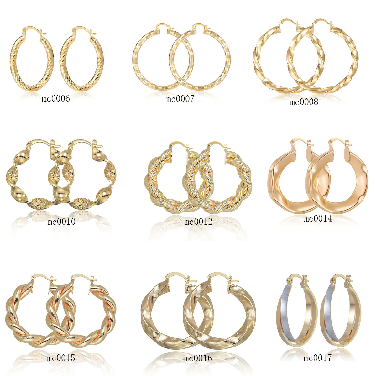 9 Pairs 18K Gold Plated Copper - مراجعة Women'S Fashion Website وسعره