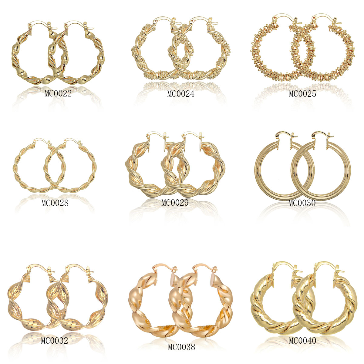 9 Pairs 18K Gold Plated Copper - مراجعة Women'S Fashion Website وسعره