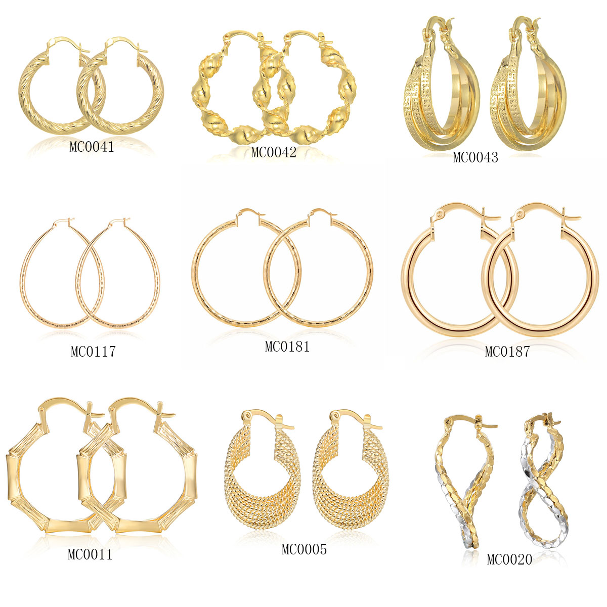 9 Pairs 18K Gold Plated Copper - مراجعة Women'S Fashion Website وسعره