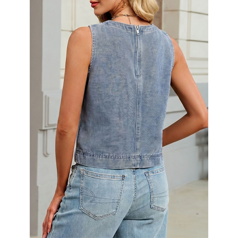 Benuynffy Casual Round Neck De - مراجعة Women Fashion Vest وسعره