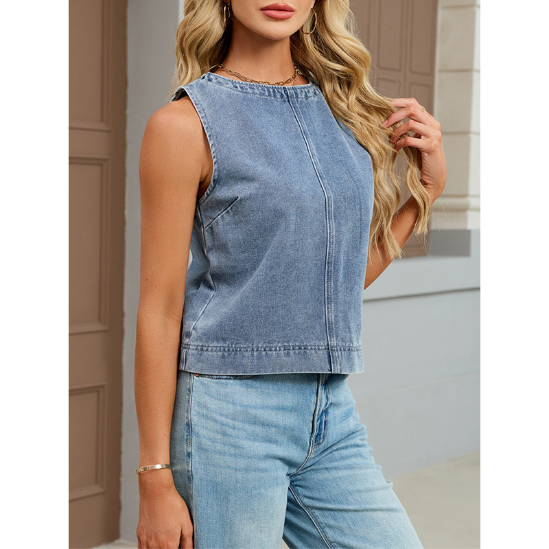 Benuynffy Casual Round Neck De - مراجعة Women Fashion Vest وسعره