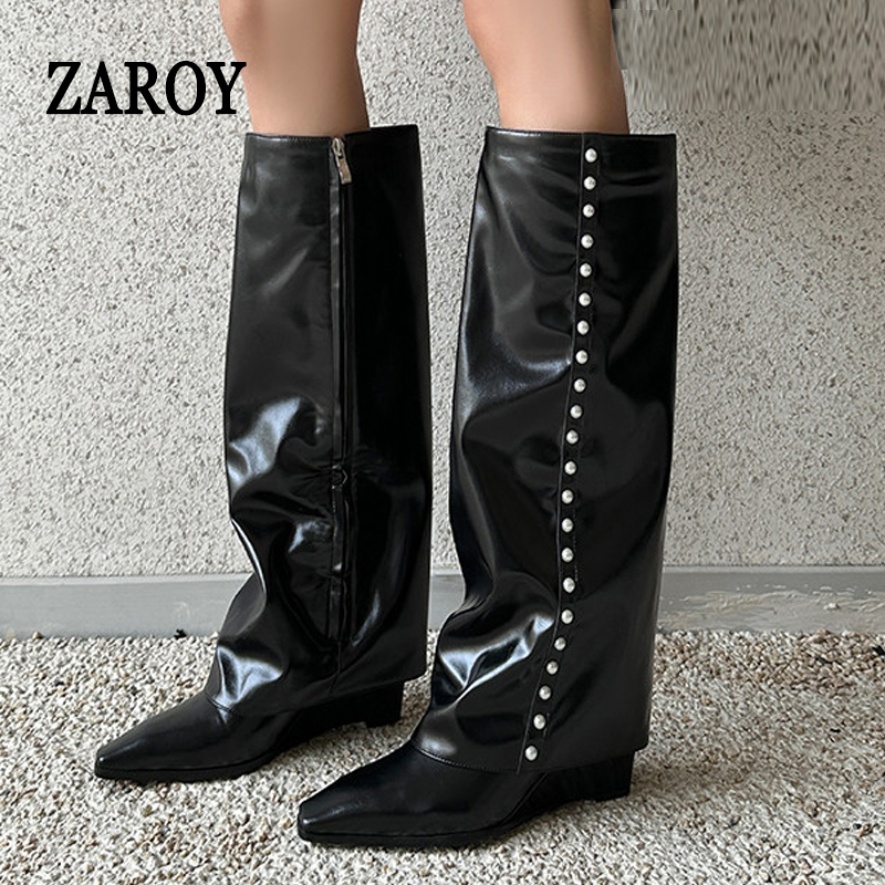 ZAROY Women Boots Winter Fashi - مراجعة Women'S Fashion Knee High Boots وسعره