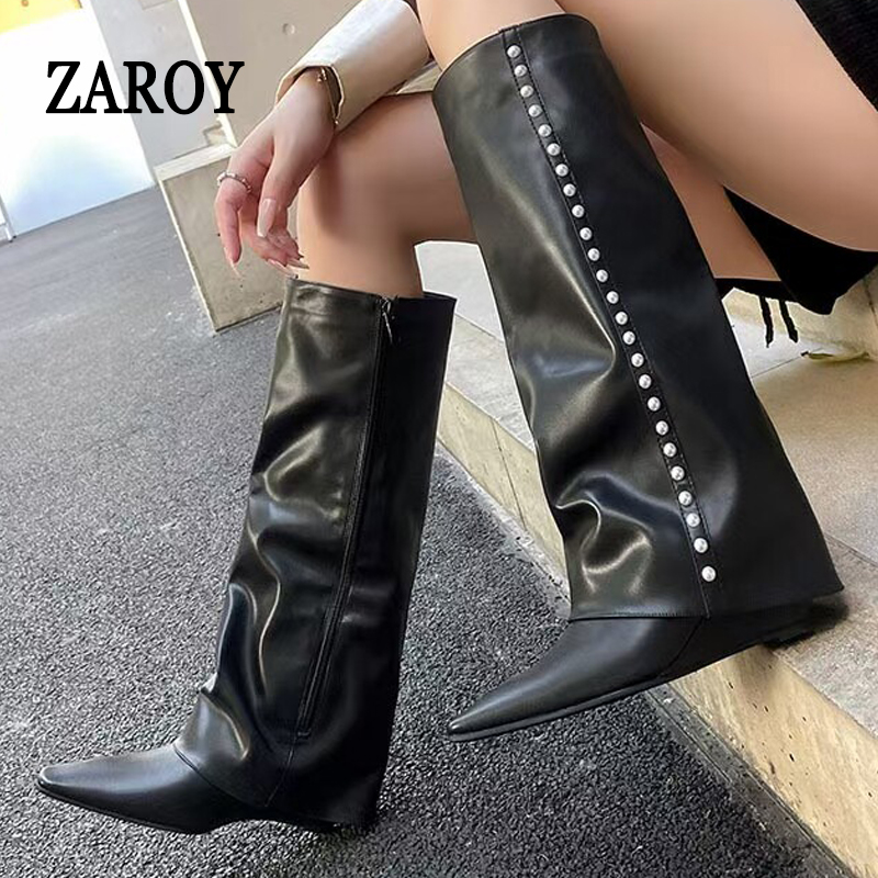 ZAROY Women Boots Winter Fashi - مراجعة Women'S Fashion Knee High Boots وسعره