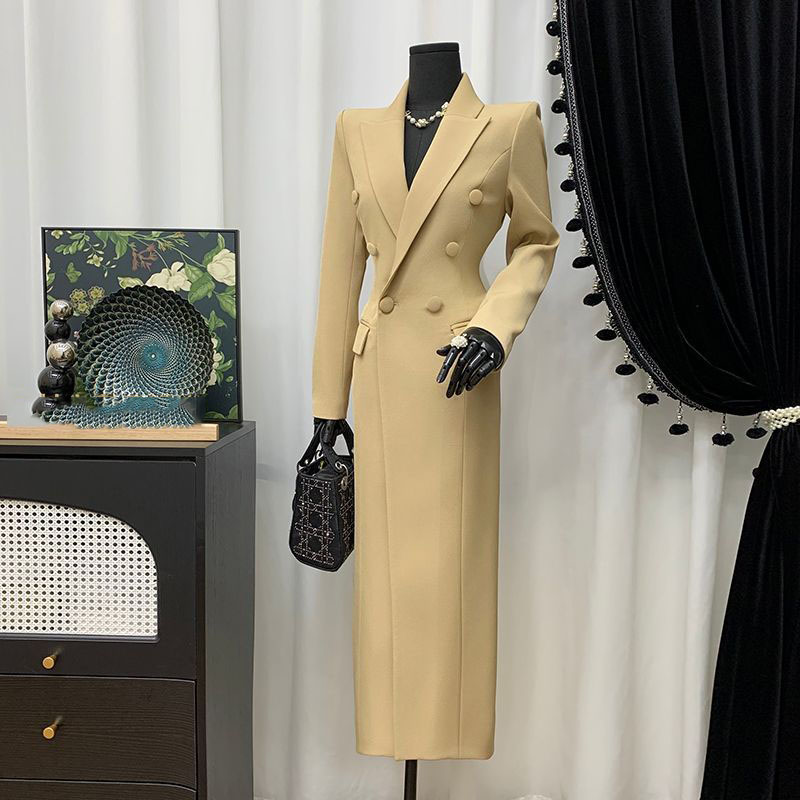 Spring Autumn Lapel Khaki Wome - مراجعة Xl Women'S Fashion وسعره