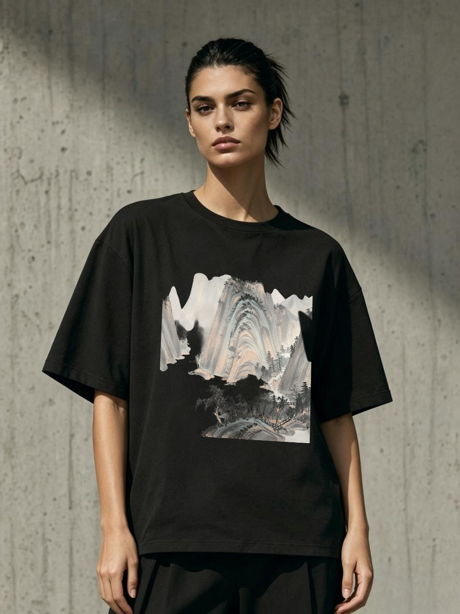 T Shirts Streetwear Oversized  - مراجعة Women Fashion Brand Logo وسعره