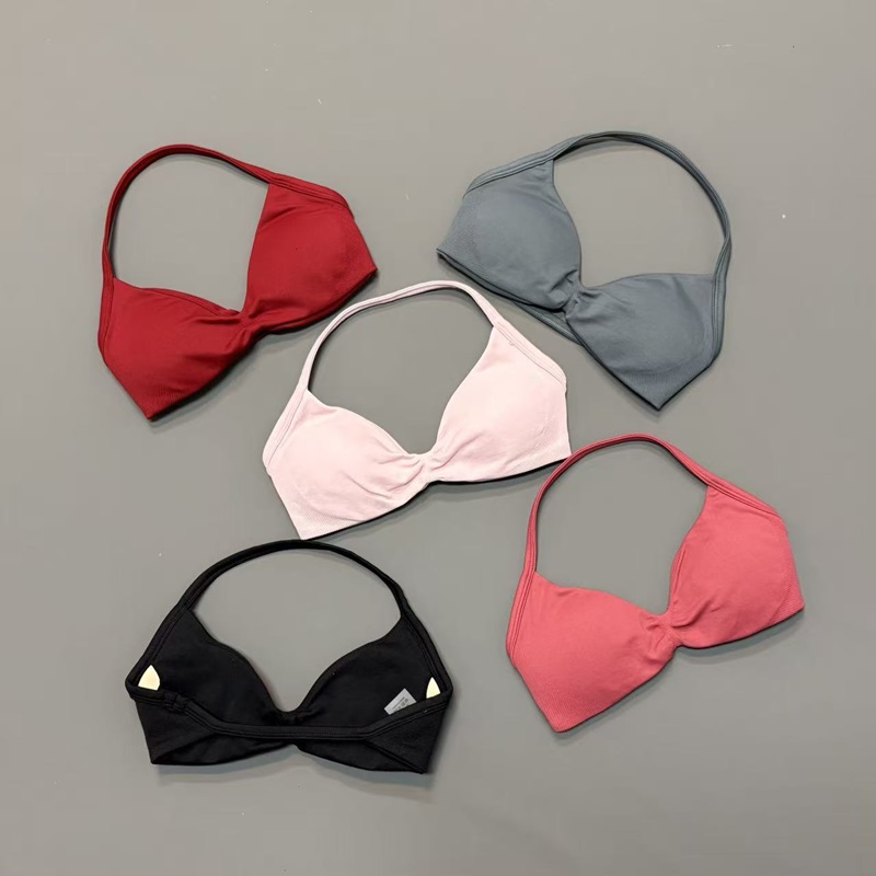Women Halter Sports Bra V-Neck - مراجعة Bra Top Seamless وسعره