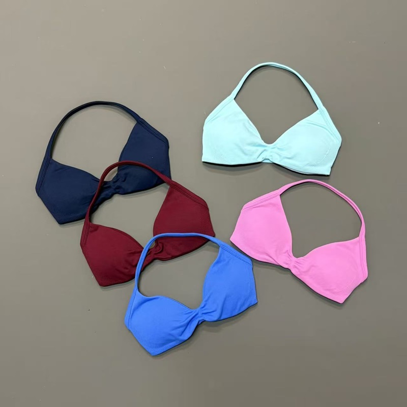 Women Halter Sports Bra V-Neck - مراجعة Bra Top Seamless وسعره
