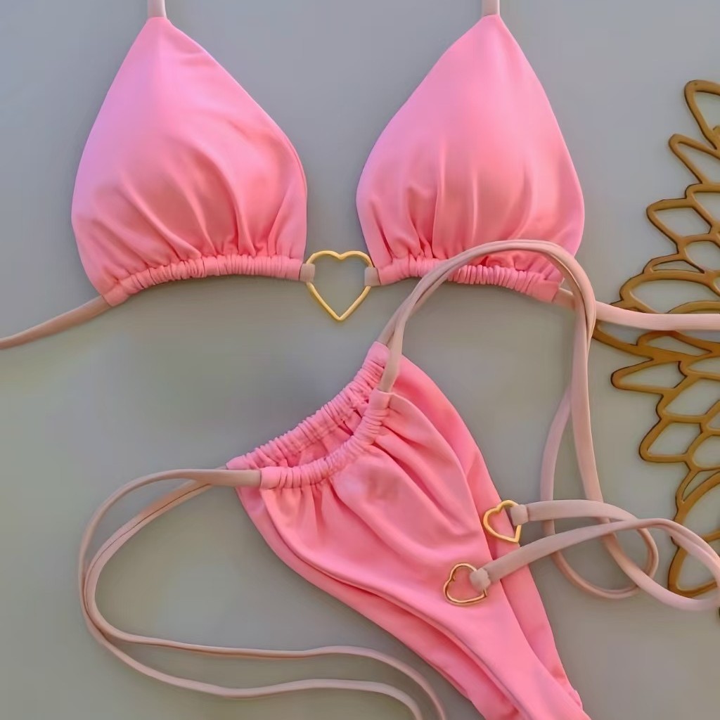 2026 Sexy Halter Solid color B - مراجعة Tie Dye Two Piece وسعره