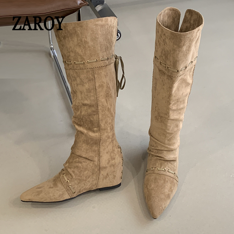 ZAROY Winter Women Boots Fashi - مراجعة Women'S Fashion Knee High Boots وسعره