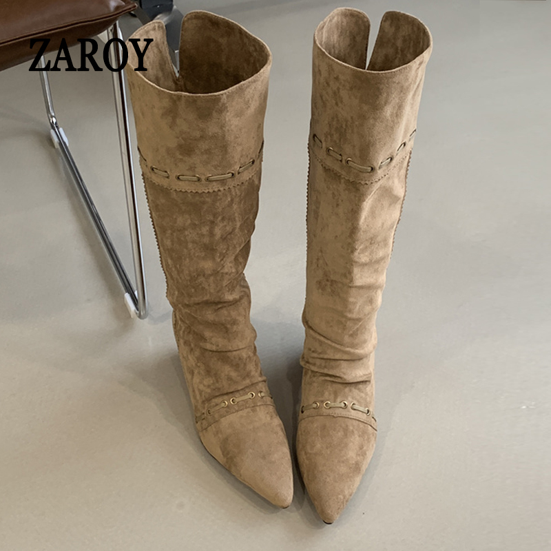 ZAROY Winter Women Boots Fashi - مراجعة Women'S Fashion Knee High Boots وسعره