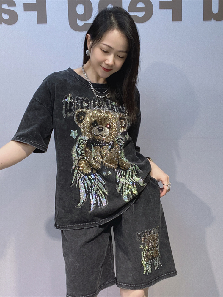 Casual Tie-Dye round Neck Shor - مراجعة Tie Dye Two Piece وسعره