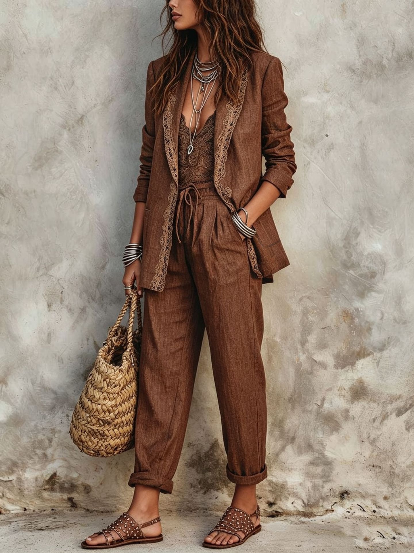 Casual Blazer Two Piece Set Wo - مراجعة Women'S Fashion Trends وسعره
