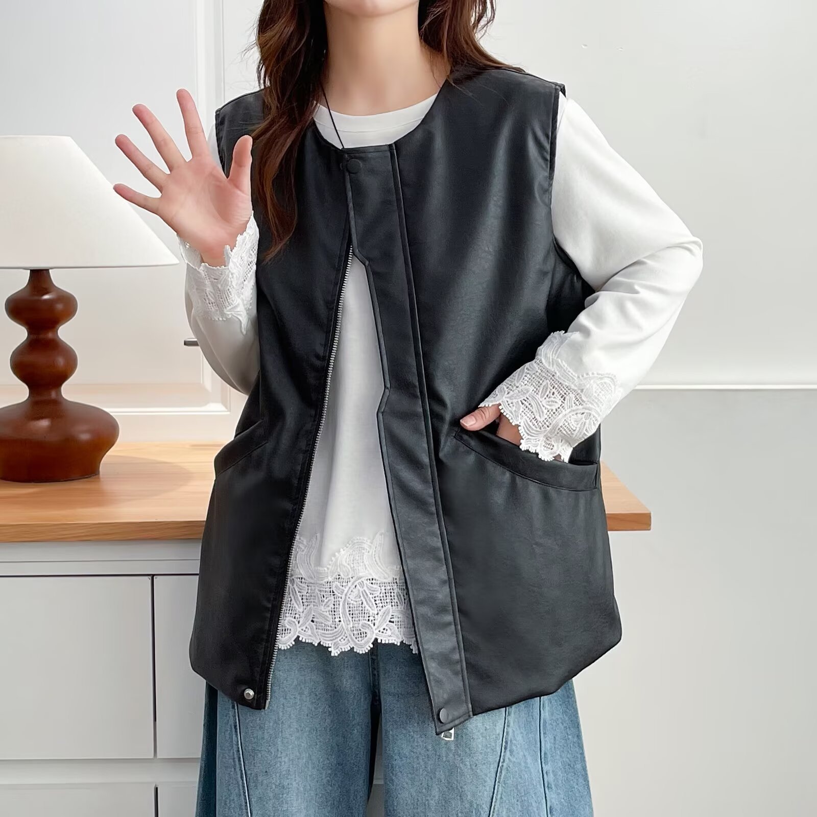 Fashion Plus Size Women's Leat - مراجعة Women Fashion Vest وسعره