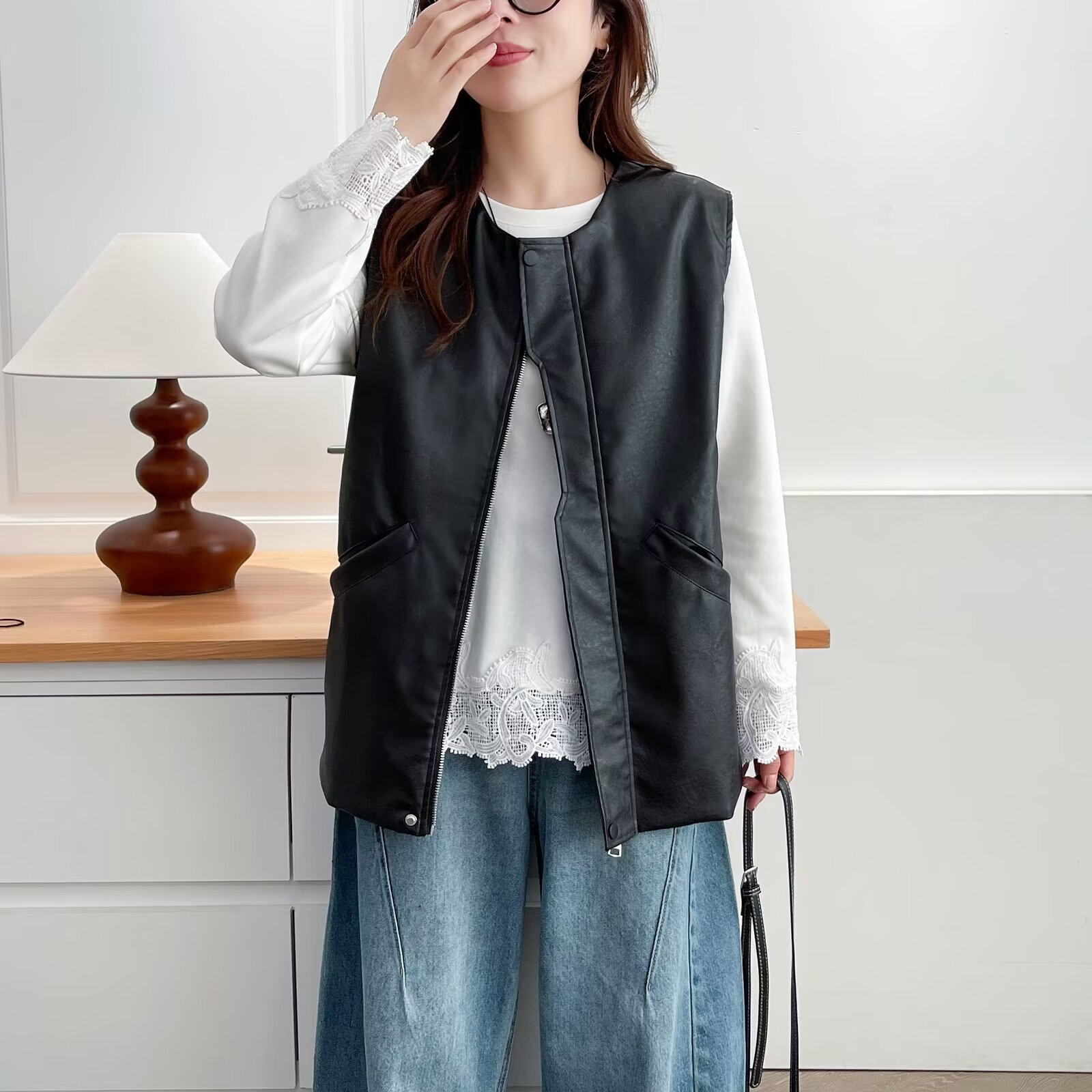 Fashion Plus Size Women's Leat - مراجعة Women Fashion Vest وسعره