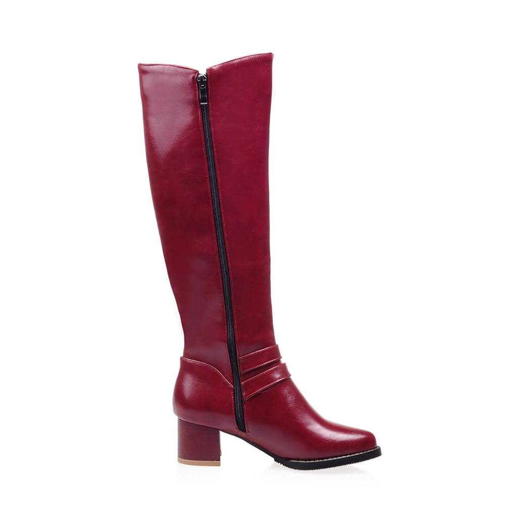 Brand New Fashion Red Black Wo - مراجعة Women'S Fashion Knee High Boots وسعره