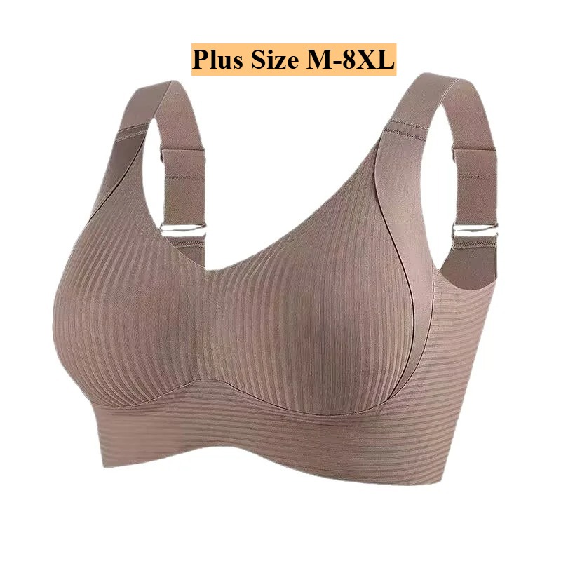 M-8XL PlusSize Women Full Cove - مراجعة Bra Top Seamless وسعره