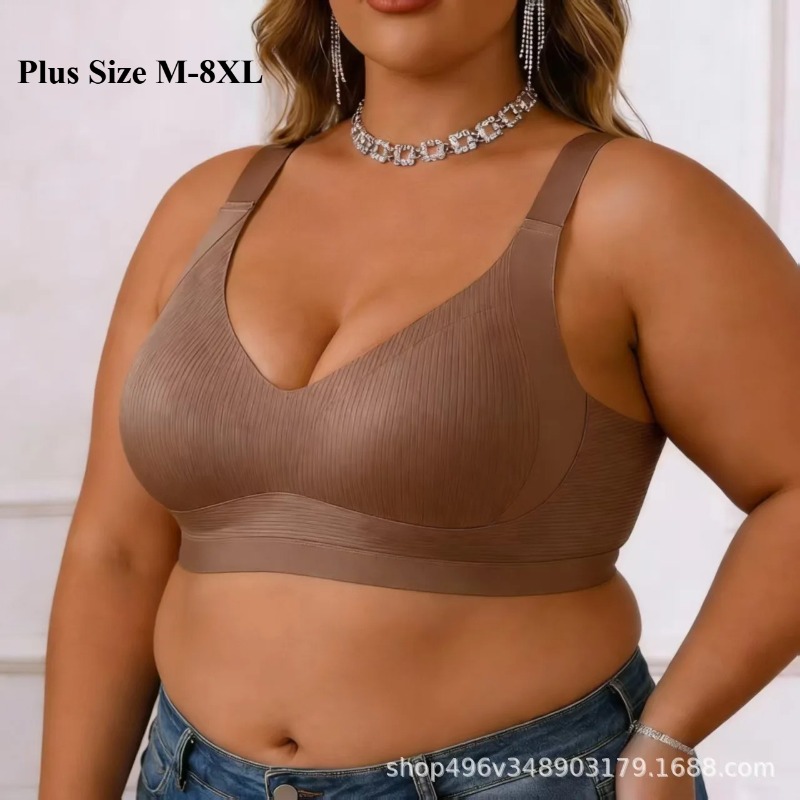M-8XL PlusSize Women Full Cove - مراجعة Bra Top Seamless وسعره