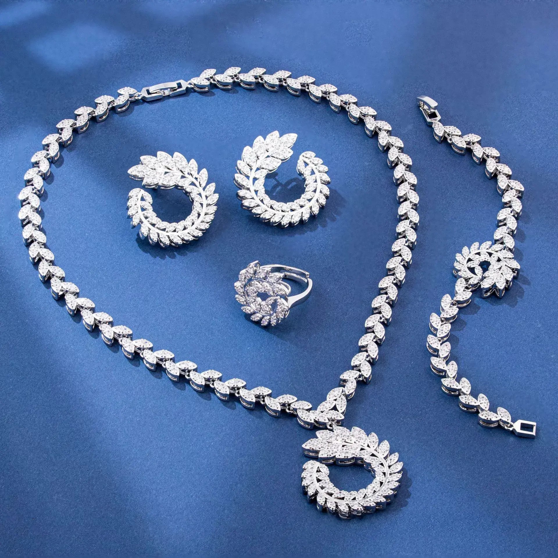 4PCS Wedding Jewelry Set Cubic - مراجعة Women Fashion Uae وسعره