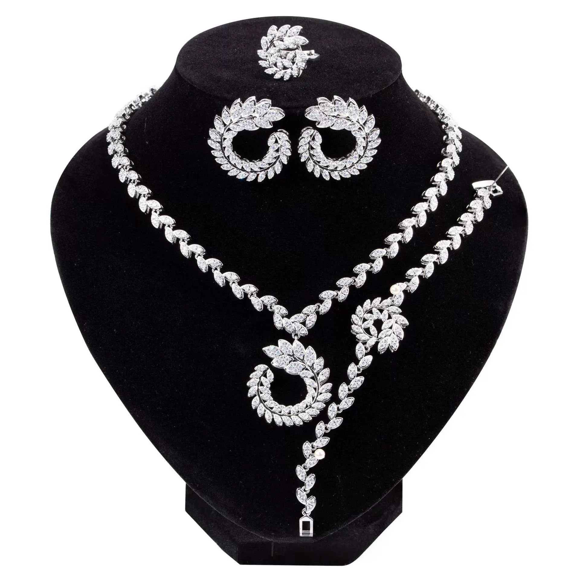 4PCS Wedding Jewelry Set Cubic - مراجعة Women Fashion Uae وسعره