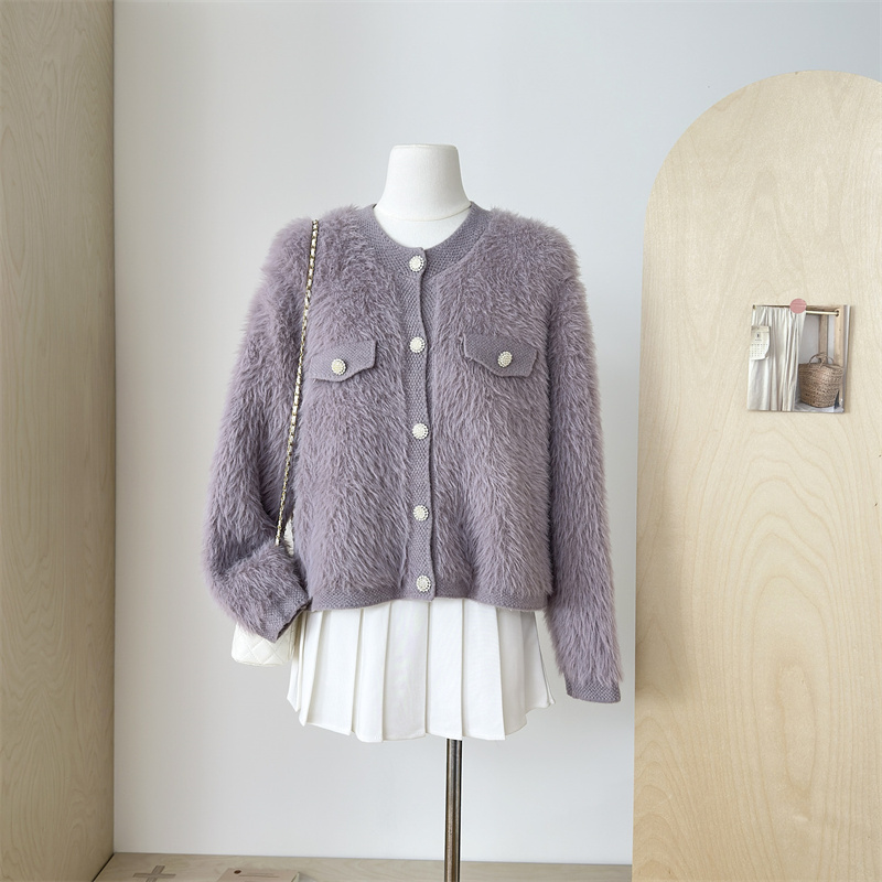 Mohair Jacquard Knit Sweate Ca - مراجعة Xl Women'S Fashion وسعره