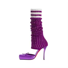Butterfly-Kont Square Toe Knee - مراجعة Women'S Fashion Knee High Boots وسعره